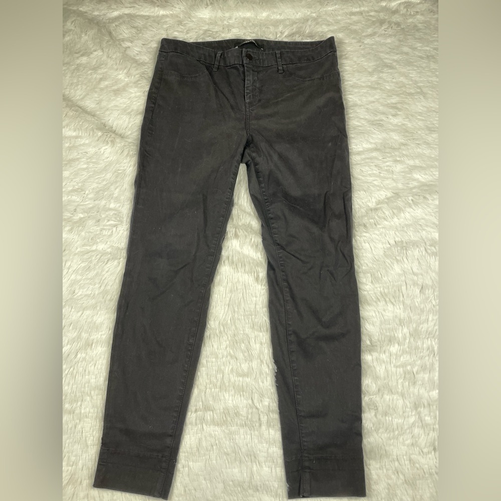 Women's J Brand Anja Clean Cuff Crop Jeans Pants - Black - Size 30